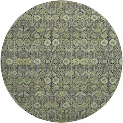 Premium Machine Washable Mayfield  Green 8' x 8' Round Rug