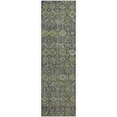 Premium Machine Washable Mayfield  Green 2'3" x 7'6" Runner Rug