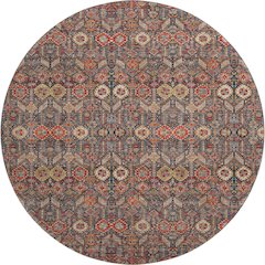Premium Machine Washable Mayfield  Red 8' x 8' Round Rug