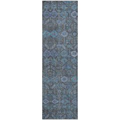 Premium Machine Washable Mayfield  Teal 2'3" x 7'6" Runner Rug