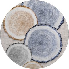 Premium Machine Washable Mayfield  Beige 8' x 8' Round Rug