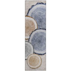 Premium Machine Washable Mayfield  Beige 2'3" x 7'6" Runner Rug