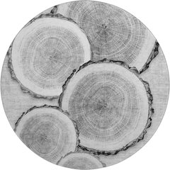 Premium Machine Washable Mayfield  Gray 8' x 8' Round Rug