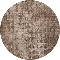 Premium Machine Washable Mayfield  Chocolate 8' x 8' Round Rug