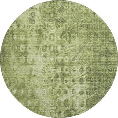 Premium Machine Washable Mayfield  Olive 8' x 8' Round Rug