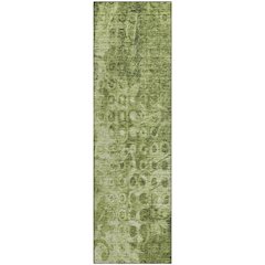 Premium Machine Washable Mayfield  Olive 2'3" x 7'6" Runner Rug