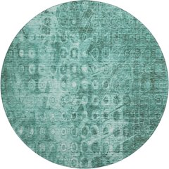 Premium Machine Washable Mayfield  Teal 8' x 8' Round Rug