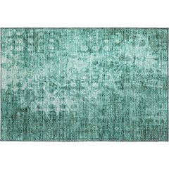Premium Machine Washable Mayfield  Teal 1'8" x 2'6" Rug