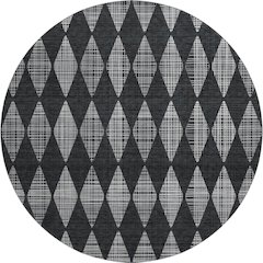 Premium Machine Washable Mayfield  Charcoal 8' x 8' Round Rug