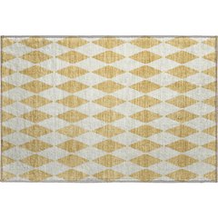 Premium Machine Washable Mayfield  Gold 1'8" x 2'6" Rug