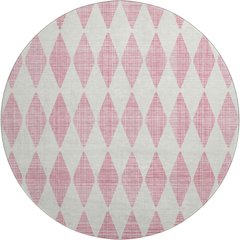 Premium Machine Washable Mayfield  Pink 8' x 8' Round Rug