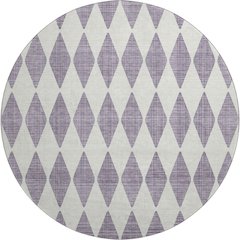 Premium Machine Washable Mayfield  Purple 8' x 8' Round Rug