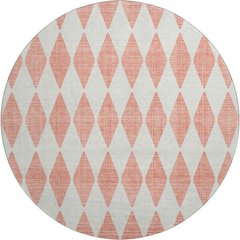 Premium Machine Washable Mayfield  Salmon 8' x 8' Round Rug