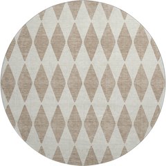 Premium Machine Washable Mayfield  Taupe 8' x 8' Round Rug