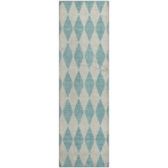 Premium Machine Washable Mayfield  Teal 2'3" x 7'6" Runner Rug