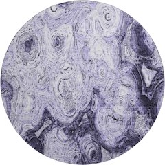 Premium Machine Washable Mayfield  Purple 8' x 8' Round Rug
