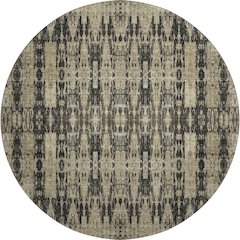 Premium Machine Washable Mayfield  Black 8' x 8' Round Rug