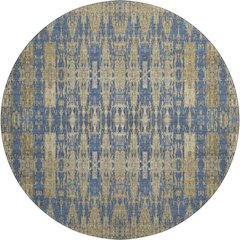 Premium Machine Washable Mayfield  Blue 8' x 8' Round Rug