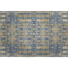 Premium Machine Washable Mayfield  Blue 1'8" x 2'6" Rug
