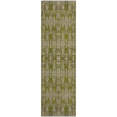 Premium Machine Washable Mayfield  Olive 2'3" x 7'6" Runner Rug