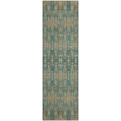 Premium Machine Washable Mayfield  Teal 2'3" x 7'6" Runner Rug