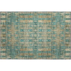 Premium Machine Washable Mayfield  Teal 1'8" x 2'6" Rug
