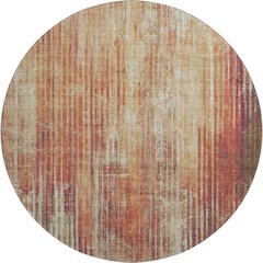 Premium Machine Washable Mayfield  Paprika 8' x 8' Round Rug