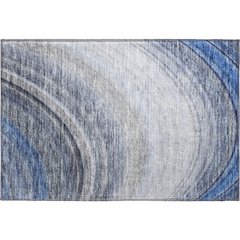 Premium Machine Washable Mayfield  Blue 1'8" x 2'6" Rug