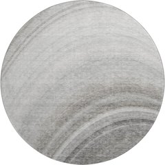 Premium Machine Washable Mayfield  Gray 8' x 8' Round Rug