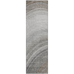 Premium Machine Washable Mayfield  Gray 2'3" x 7'6" Runner Rug