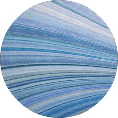 Premium Machine Washable Mayfield  Blue 8' x 8' Round Rug