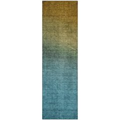 Premium Machine Washable Mayfield  Brown 2'3" x 7'6" Runner Rug