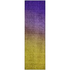 Premium Machine Washable Mayfield  Purple 2'3" x 7'6" Runner Rug