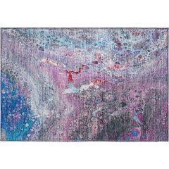 Premium Machine Washable Mayfield  Blue 1'8" x 2'6" Rug