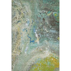 Premium Machine Washable Mayfield  Teal 2'6" x 3'10" Rug