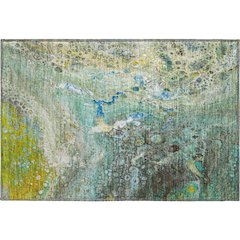 Premium Machine Washable Mayfield  Teal 1'8" x 2'6" Rug