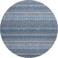 Premium Machine Washable Mayfield  Blue 8' x 8' Round Rug