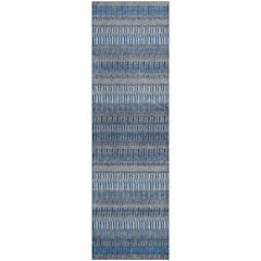 Premium Machine Washable Mayfield  Blue 2'3" x 7'6" Runner Rug