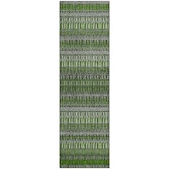 Premium Machine Washable Mayfield  Green 2'3" x 7'6" Runner Rug
