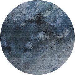 Premium Machine Washable Mayfield  Blue 8' x 8' Round Rug