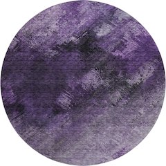 Premium Machine Washable Mayfield  Purple 8' x 8' Round Rug