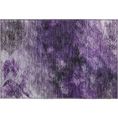 Premium Machine Washable Mayfield  Purple 1'8" x 2'6" Rug