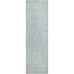 Premium Machine Washable Mayfield  Aqua 2'3" x 7'6" Runner Rug