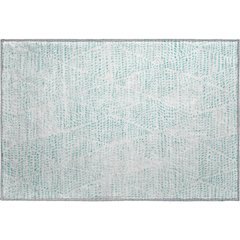 Premium Machine Washable Mayfield  Aqua 1'8" x 2'6" Rug