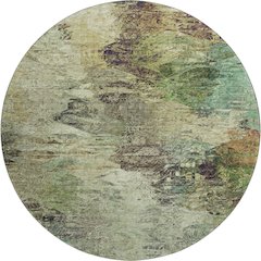 Premium Machine Washable Mayfield  Beige 8' x 8' Round Rug