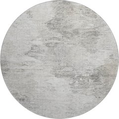 Premium Machine Washable Mayfield  Silver 8' x 8' Round Rug