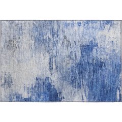 Premium Machine Washable Mayfield  Blue 1'8" x 2'6" Rug