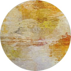 Premium Machine Washable Mayfield  Paprika 8' x 8' Round Rug