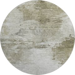 Premium Machine Washable Mayfield  Taupe 8' x 8' Round Rug
