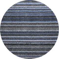 Premium Machine Washable Mayfield  Blue 8' x 8' Round Rug